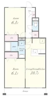 ロワジール【1階】の間取り