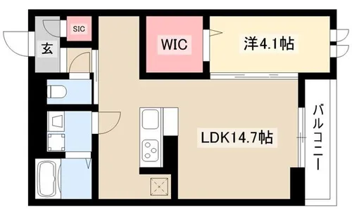 セントラルガーデン名駅東【2階】の間取り