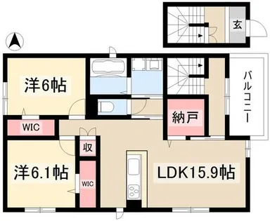 ソルヴィータⅡ【000B号室】の間取り