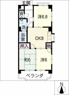 カンダコーポ【4階】の間取り