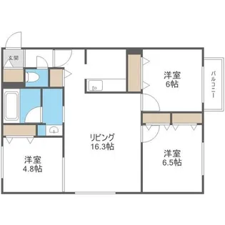 NORTH SEA ROAD【3階】の間取り