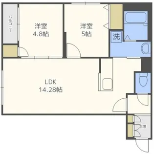 アルファ山の手南【1階】の間取り