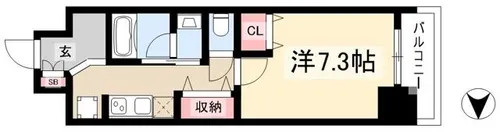 TENAS丸の内【9階】の間取り