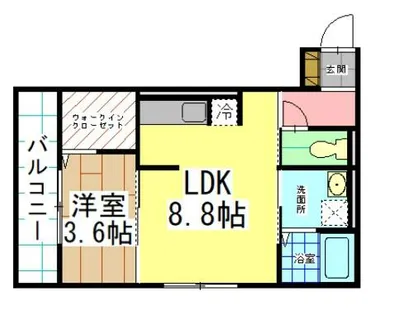 福岡県北九州市八幡西区陣山3丁目【アパート】の間取り
