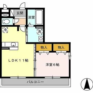 プレジール多米【1階】の間取り