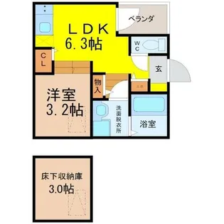シアヴィータ名古屋【1階】の間取り