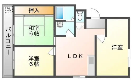 ファミール北畠【2階】の間取り