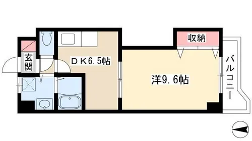 レジデンス黒龍【8階】の間取り