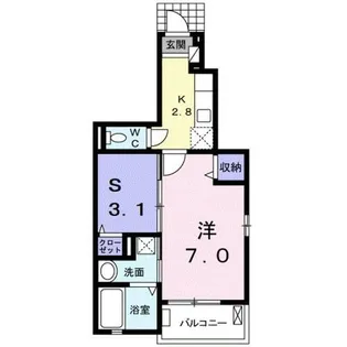 サニー フラット【1階】の間取り
