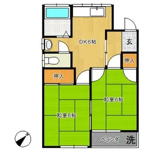 川田荘【2階】の間取り