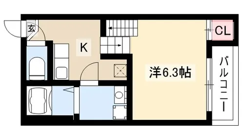 ハーモニーテラス平針Ⅱ【105号室】の間取り