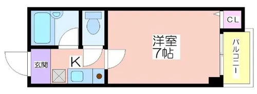 サザン住之江【5階】の間取り