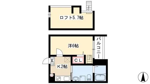 アペラシオン【105号室】の間取り