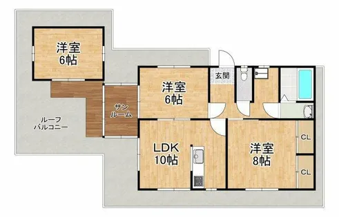 パインリバーⅡ【4階】の間取り