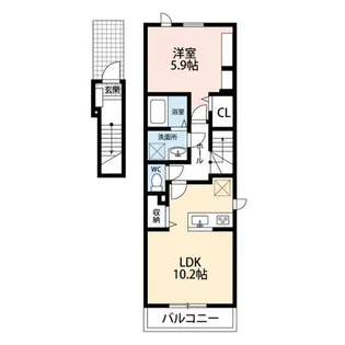 ビスタ小牧【2階】の間取り