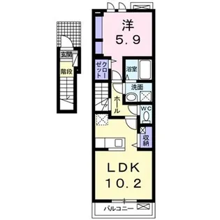 ビスタ小牧【2階】の間取り