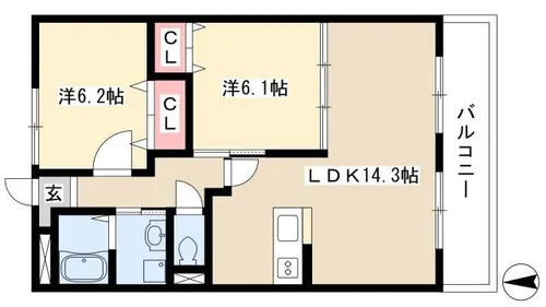 トロルリーベ【1階】の間取り