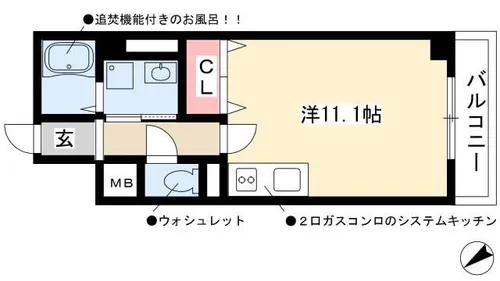 ホウケン八幡【2階】の間取り