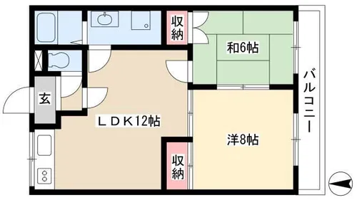 ボンアーデル壱番館【1階】の間取り