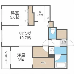 エフュート澄川【205号室】の間取り