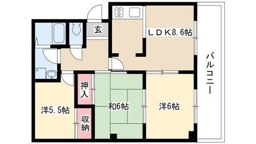 マロンステージA【102号室】の間取り