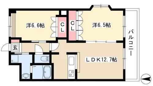 ブルーローズ【101号室】の間取り