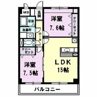 グランツ清須【2階】の間取り