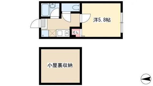ハーベスト清水【2階】の間取り
