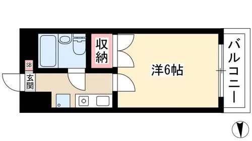 セザール名古屋【5階】の間取り