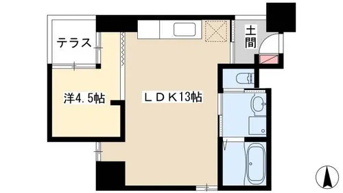 1LDKの間取り画像