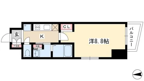 エルスタンザ徳川【901号室】の間取り