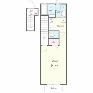 プレジール(北区)【2階】の間取り