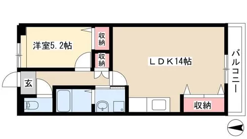 グリーンヒルズ【302号室】の間取り