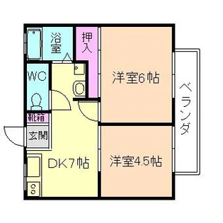 パナハイツ上野坂【2階】の間取り