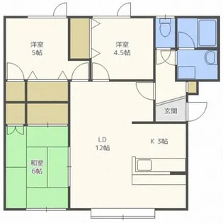 パラドール石山Ⅱ【1階】の間取り