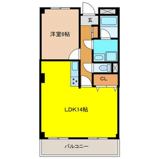 リンピア中道【2階】の間取り