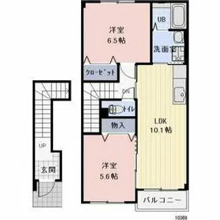 イーストサイドフジ【2階】の間取り