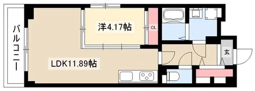 GRANDUKE大曽根【702号室】の間取り