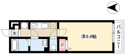 ゼオ志賀本通【1階】の間取り