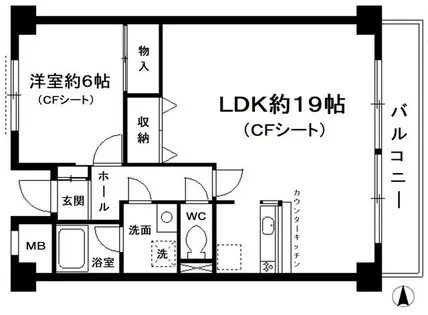 プリーマ北新【3階】の間取り