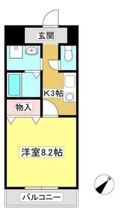 ジュネス御堂坂 A棟【102号室】の間取り