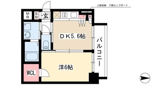エステムプラザ名古屋駅前プライムタワー【4階】の間取り