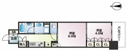ブランズ大阪本町【1004号室】の間取り