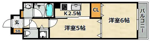 M’sレジデンス神戸【4階】の間取り