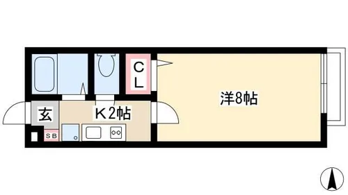 アムール清流【2階】の間取り