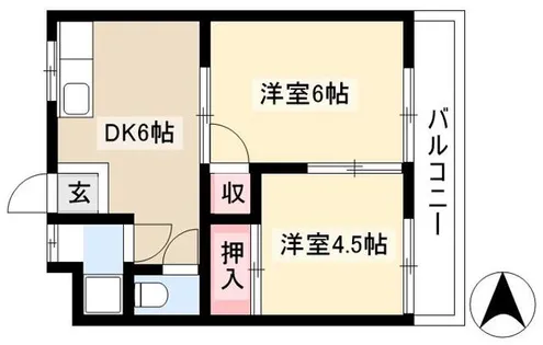 コーポ静山【202号室】の間取り