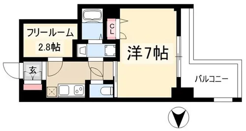 プレサンス錦プレミアム【1108号室】の間取り