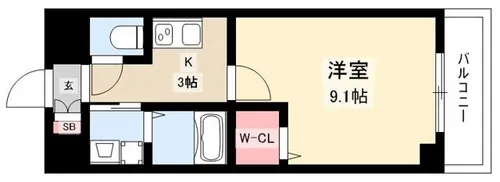 アルカンシェル名駅【6階】の間取り