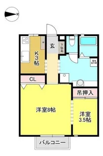 プレジール樽〆【1-D号室】の間取り