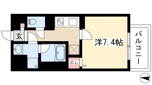レジデンスルイーダ【504号室】の間取り